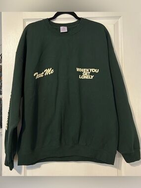 Lonely Ghost Dark Green 'Text Me - When You Get Lonely' Crewneck